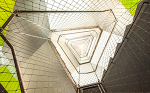 桥梁围栏防护钢丝绳网